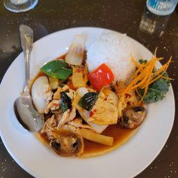 Spicy Thai basil chicken Spicy Thai basil chicken