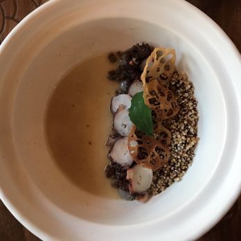 Park Restaurant - Miso tofu with quinoa octopus and kobe beef crumble - Asian Fusion Near Me - Westmount, Quebec Park Restaurant - Miso tofu with quinoa octopus and kobe beef crumble - Asian Fusion Near Me - Westmount, Quebec
