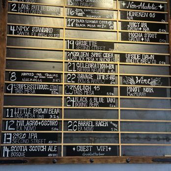 Nuckolls Brewing Co - Current drink offerings - Brewpubs Near Me - Santa Fe, New Mexico