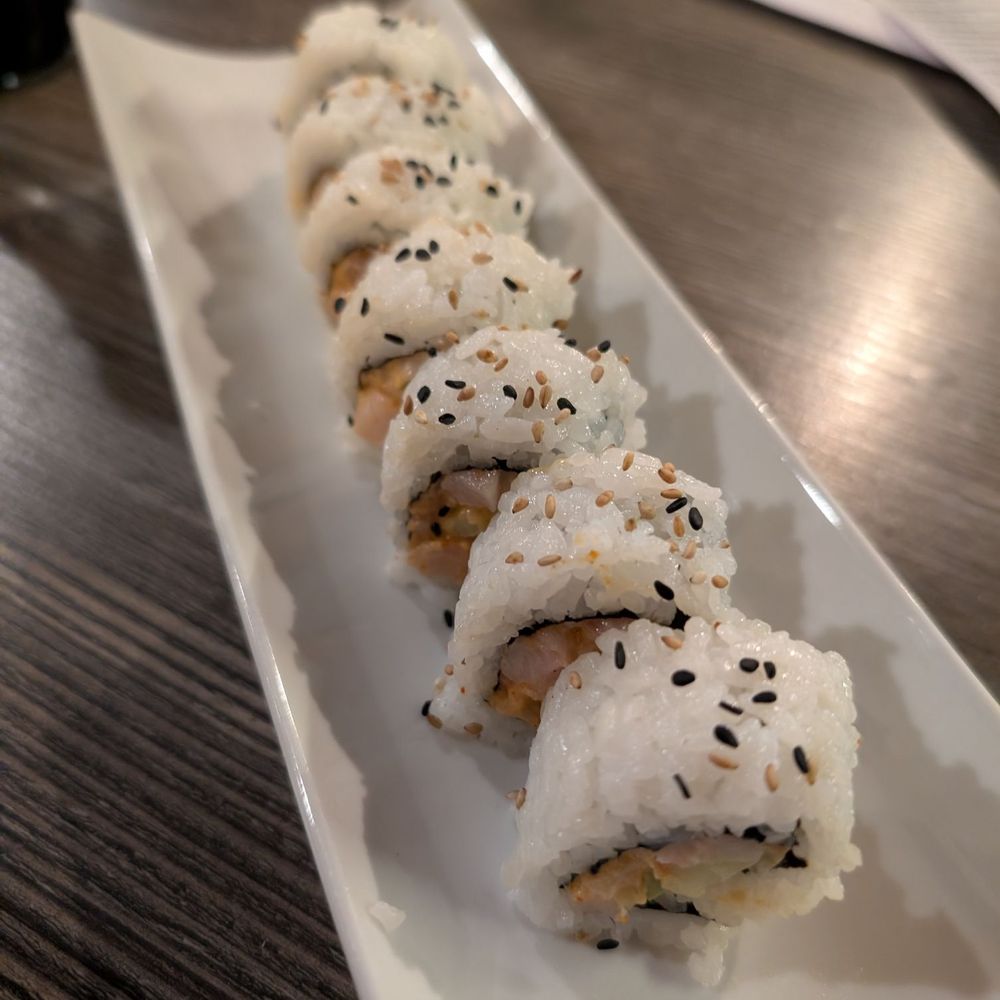 Tappi Sushi Lounge - Spicy yellowtail roll. (I already ate a piece) - Sushi Bars Near Me - La Mesa, California Tappi Sushi Lounge - Spicy yellowtail roll. (I already ate a piece) - Sushi Bars Near Me - La Mesa, California