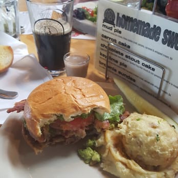 Pumphouse Brewery - Santa Fe burger with a side of mashed potatoes, and an Irish car bomb. My boyfriend loves the burger! - Breweries Near Me - Longmont, Colorado Pumphouse Brewery - Santa Fe burger with a side of mashed potatoes, and an Irish car bomb. My boyfriend loves the burger! - Breweries Near Me - Longmont, Colorado