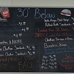 30 Below Ice Cream - Menu