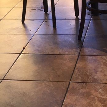 Zaxbys - An example of the sticky unswept dining room floor - Fast Food Near Me - Savannah, Georgia