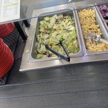 Cicis Pizza - Brown slimy warm salad I THOUGHT I would eat while I waited ... absolutely not NO Food poisoning for me - Pizza Near Me - Terrell, Texas