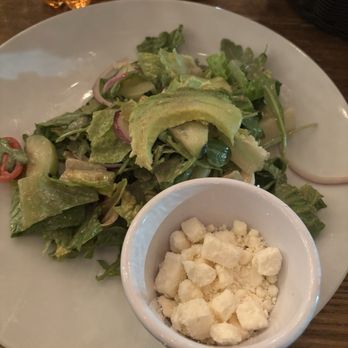 Eat Italian - Mediterranean salad ( shared portion, half portion of whole salad with feta in the side ). Delicious! - Italian Near Me - Staten Island, New York