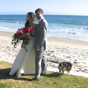 Rancho Dos Pueblos - The happy couple's "fur baby" served as ring bearer (after he rolled in sand & jumped in the ocean). - Beaches Near Me - Goleta, California