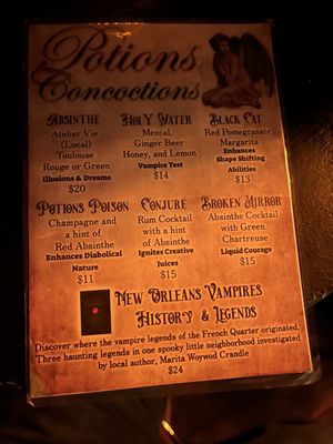 Menu photo 2 Potions Lounge New Orleans, LA Menu photo 2 Potions Lounge New Orleans, LA