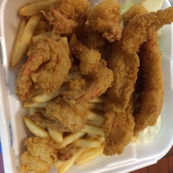 Tc's Seafood - Large Seafood plate... Shrimp, fish, fries - Seafood Near Me - New Iberia, Louisiana