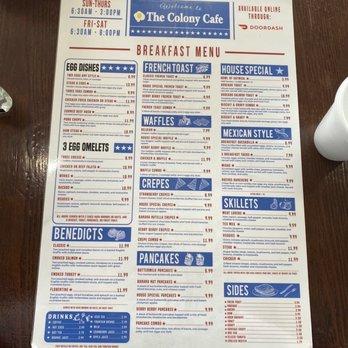 The Colony Cafe - Updated menu - Breakfast & Brunch Near Me - The Colony, Texas The Colony Cafe - Updated menu - Breakfast & Brunch Near Me - The Colony, Texas