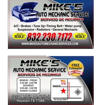 Mike's Auto Mechanic Service - Auto Repair Near Me - Houston, Texas Mike's Auto Mechanic Service - Auto Repair Near Me - Houston, Texas