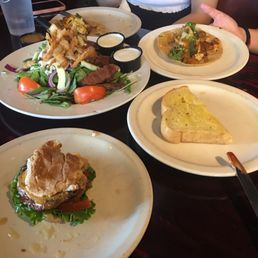 Burger/steak salad/taco. Burger/steak salad/taco.