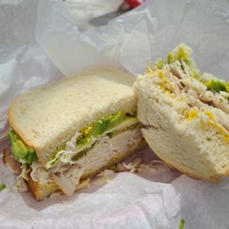 a cut in half sandwich