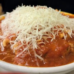 DiCicco's - Lasagne. They don't skimp on anything.