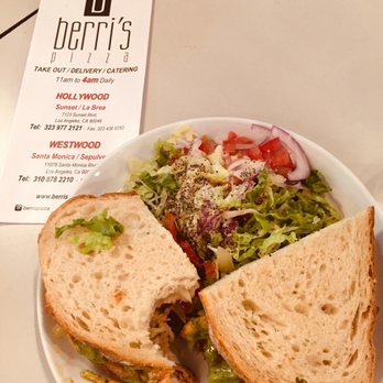 Berri's Pizza - (Pre-bite) Chicken Pesto with Caprese Salad - Pizza Near Me - Los Angeles, California Berri's Pizza - (Pre-bite) Chicken Pesto with Caprese Salad - Pizza Near Me - Los Angeles, California