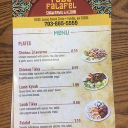 Taza Falafel - Menu