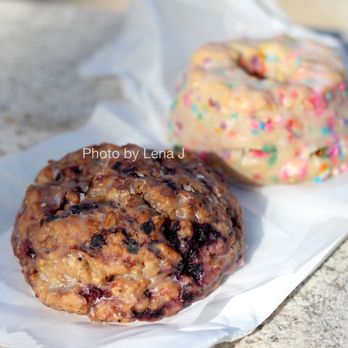 Chris & Lori's Bakehouse - Blueberry Oat Scone (Semi Healthy) ($4) and Not Your Birthday Cake Sconut ($4) - Food Stands Near Me - Madison, Wisconsin Chris & Lori's Bakehouse - Blueberry Oat Scone (Semi Healthy) ($4) and Not Your Birthday Cake Sconut ($4) - Food Stands Near Me - Madison, Wisconsin