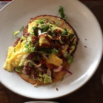 Outerlands - torilla, top with lettuce and scrambled egg, not sure if you really need to go a restaurant for this. - New American Near Me - San Francisco, California