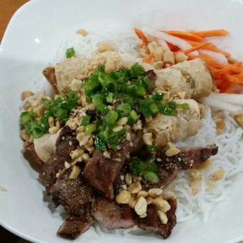Pho Place - Vermicelli noodles with egg rolls and charbroiled pork - Vietnamese Near Me - Birmingham, Alabama