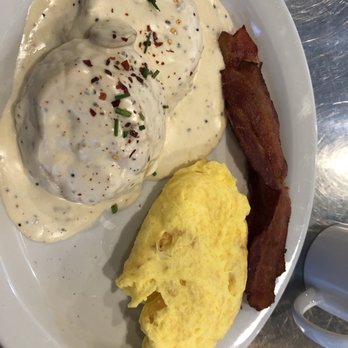 Table 57 - Biscuits and Gravy with Eggs And Bacon - Breakfast & Brunch Near Me - Visalia, California Table 57 - Biscuits and Gravy with Eggs And Bacon - Breakfast & Brunch Near Me - Visalia, California