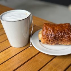 Interurban Coffeehouse - Latte and croissant