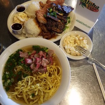 Aloha Kitchen - Saimin, macaroni salad and Kalbi combo! - Hawaiian Near Me - Las Vegas, Nevada