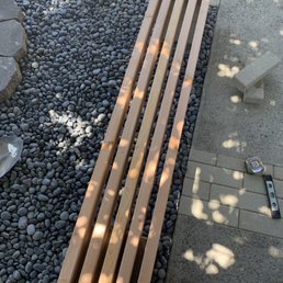 Had left over pavers and decided to make a quick bench!