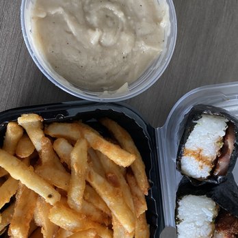 Loco Ono - 2 small bites (spam and a chicken katsu) and an order of very good fries and gravy - Hawaiian Near Me - Sparks, Nevada Loco Ono - 2 small bites (spam and a chicken katsu) and an order of very good fries and gravy - Hawaiian Near Me - Sparks, Nevada