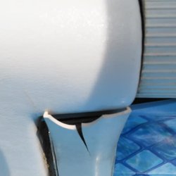 Southern Leisure Pools & Spas - put old cracked trim back on.