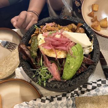 Almuerzo Café - Brunch molcajete- little bit of everything - Breakfast & Brunch Near Me - Tustin, California Almuerzo Café - Brunch molcajete- little bit of everything - Breakfast & Brunch Near Me - Tustin, California