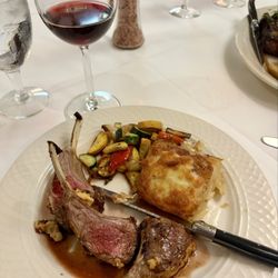 Rack of lamb and augratins