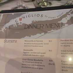Coniglio's Wood Fired Pizza & Catering - Small shot of the appetizer menu