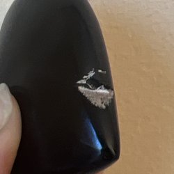 Breathe - Black chalcedony heart.