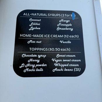 Kaimana Shave Ice - Menu - Shaved Ice Near Me Kaimana Shave Ice - Menu - Shaved Ice Near Me