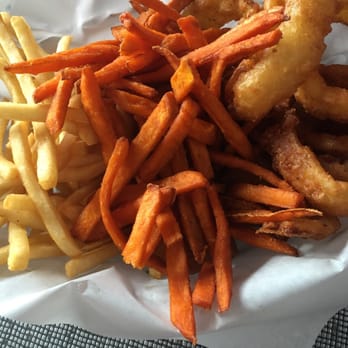 Ty's Burger House - Got the Trio fries. These were very good, I thought the sweet potato fries could have been crispier. - Burgers Near Me - Oceanside, California Ty's Burger House - Got the Trio fries. These were very good, I thought the sweet potato fries could have been crispier. - Burgers Near Me - Oceanside, California