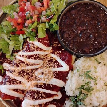 Lady Nomada - Mexican Kitchen - Cheese enchiladas with red sauce - Mexican Near Me - Lakewood, Colorado Lady Nomada - Mexican Kitchen - Cheese enchiladas with red sauce - Mexican Near Me - Lakewood, Colorado