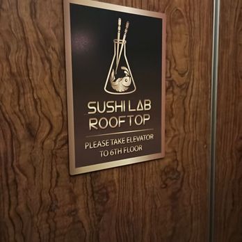 Sushi Lab Rooftop - A cool maze takes you to the elevator in the back . Inside elevator. - Japanese Near Me - New York, New York Sushi Lab Rooftop - A cool maze takes you to the elevator in the back . Inside elevator. - Japanese Near Me - New York, New York