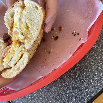 New York Bagels - New York bagel with cream cheese,Bacon..Egg.. - Bagels Near Me - San Diego, California New York Bagels - New York bagel with cream cheese,Bacon..Egg.. - Bagels Near Me - San Diego, California