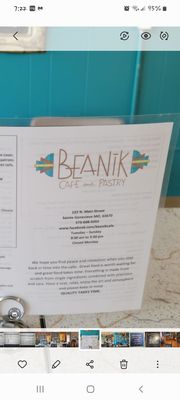 Menu photo 1 Beanik Cafe and Pastry Ste Genevieve, MO Menu photo 1 Beanik Cafe and Pastry Ste Genevieve, MO