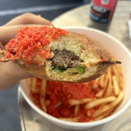 Hot Cheeto Beef Burger