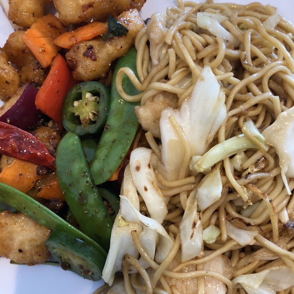 Rice Express - Thai basil fish with Chicken chowmein - Chinese Near Me - Folsom, California Rice Express - Thai basil fish with Chicken chowmein - Chinese Near Me - Folsom, California