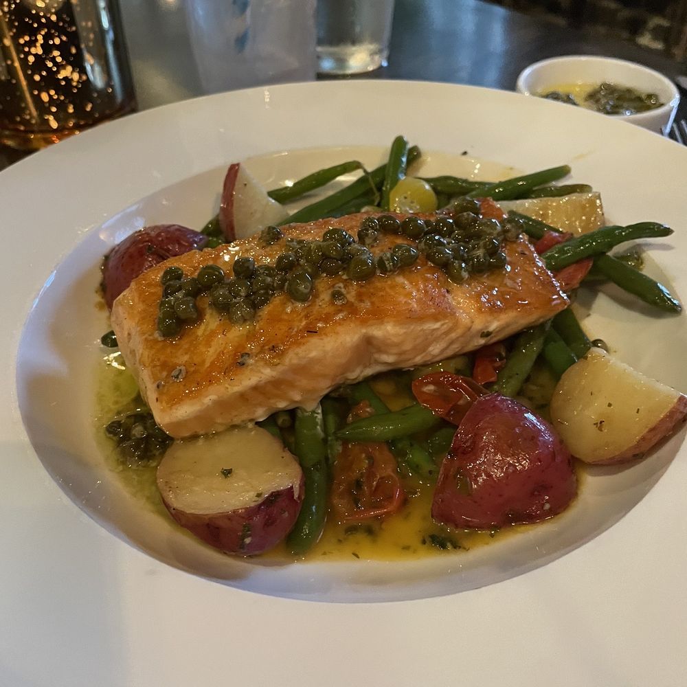 B Matthews Eatery - Salmon - New American Near Me - Savannah, Georgia B Matthews Eatery - Salmon - New American Near Me - Savannah, Georgia