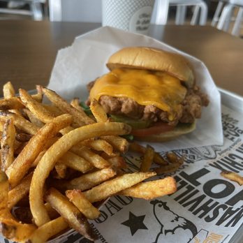Super Chix - Deluxe with added cheddar and Cajun fries. Deelish! - Ice Cream & Frozen Yogurt Near Me - Dunwoody, Georgia