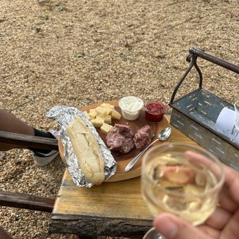 Revalation Vineyards - White Wine- Zeus Sampler and array of meat, cheese and jam - Wineries Near Me - Madison, Virginia