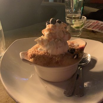 Timo Wine Bar - Hot peach cobbler with vanilla ice cream - Tapas/Small Plates Near Me - Phoenix, Arizona Timo Wine Bar - Hot peach cobbler with vanilla ice cream - Tapas/Small Plates Near Me - Phoenix, Arizona