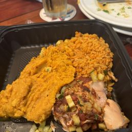 Tequila glazed salmon with rice and sweet potatoes Tequila glazed salmon with rice and sweet potatoes