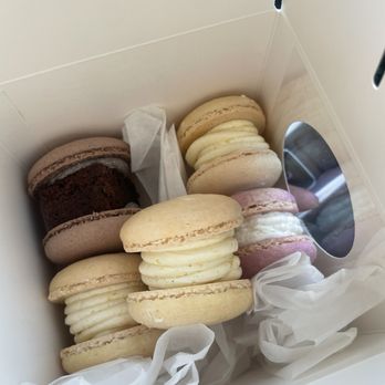 Honey & Butter Macarons - brownie oreo, corn, ube sticky rice - Macarons Near Me - Irvine, California
