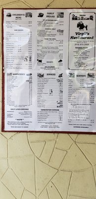 Menu photo 3 Virgil's Restaurant Raeford, NC Menu photo 3 Virgil's Restaurant Raeford, NC