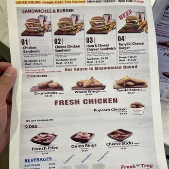 Fresh Tray - New Menu 8/19/2022 - Chicken Shop Near Me - Concord, California Fresh Tray - New Menu 8/19/2022 - Chicken Shop Near Me - Concord, California