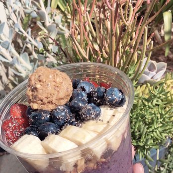 The Acai Project - a hand holding a bowl of fruit and oatmeal - Acai Bowls Near Me - San Luis Obispo, California