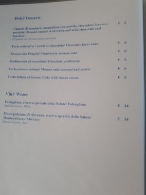 Menu photo 1 La Salute Gaeta, LT
